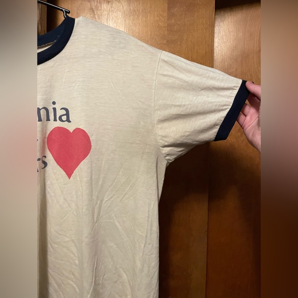 Vintage 1970s Ringer Tee ♥️ Virginia is for Lovers - Picture 2 of 12